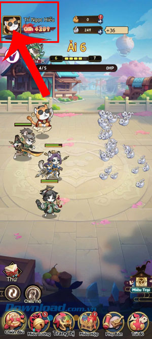 Ấn vào biểu tượng tài khoản