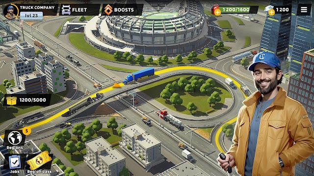 Xây dựng đế chế vận tải đường dài của bạn trong game Highway Heroes: Truck Garage