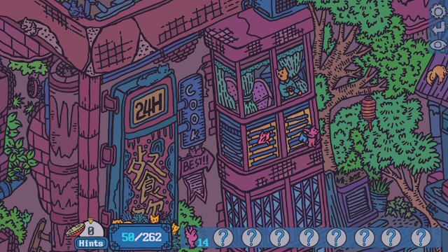 Hidden Cats In Old City Block là game mô phỏng tìm mèo đầy màu sắc