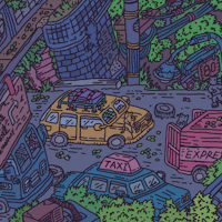 Hidden Cats In Old City Block