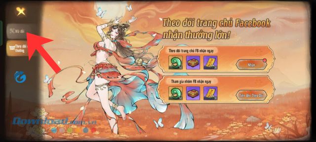 Ấn vào mục Mã Đồi