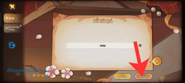 Chạm vào nút Đổi thưởng