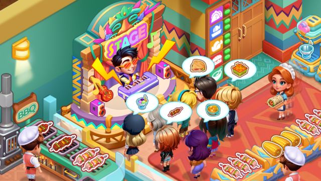 Hệ thống nhà hàng đa dạng và mở khóa theo cấp độ