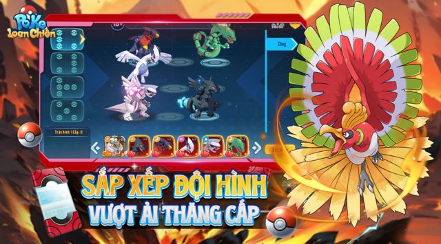 Sắp xếp đội hình, vượt ải thăng cấp