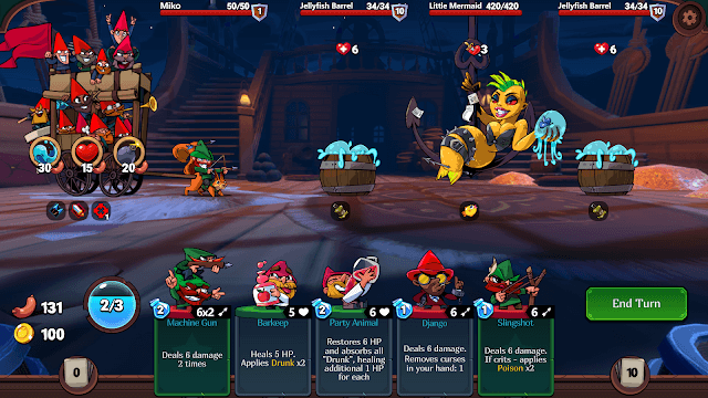 Union of Gnomes là game nhập vai xây dựng bộ bài có cố truyện phản cổ tích