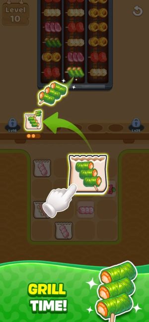 Giải đố sắp xếp đồ ăn với các chiến lược thông minh