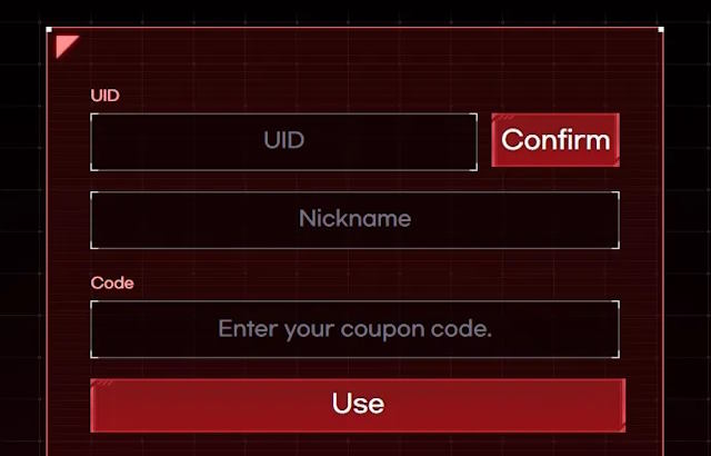 Bảng nhập code Zerowake GATES