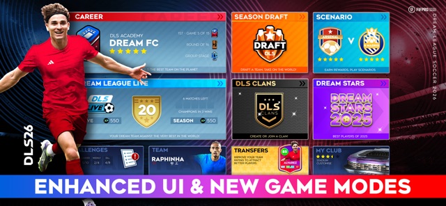 Mùa giải mới đã bắt đầu trong game Dream League Soccer 2026