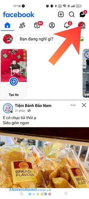 Ấn vào biểu tượng ba dấu gạch ngang