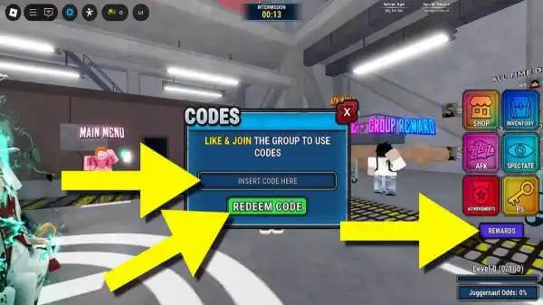 Cách nhập code Invincible Showdown đổi thưởng