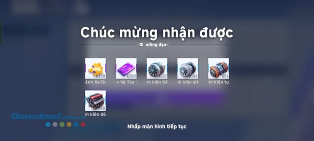 Nhấn vào màn hình để nhận quà