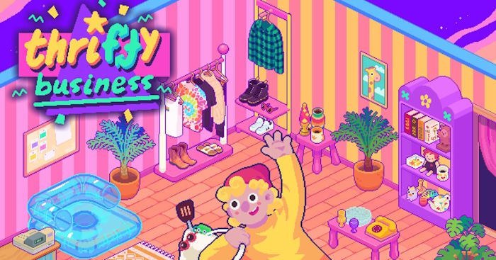 Thrifty BusinessGame quản lý cửa hàng Vintage thập niên 90