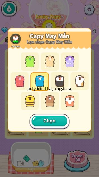 Thiết kế nhân vật Capybara đáng yêu