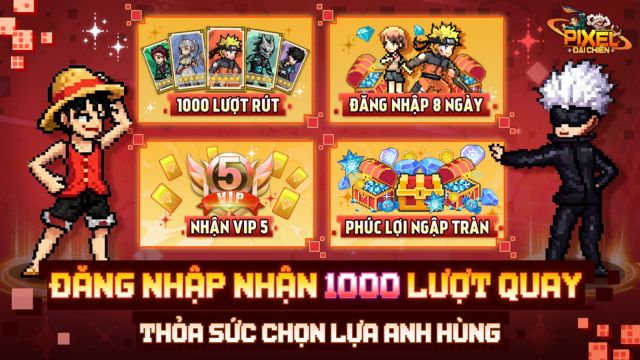 Đăng nhập nhận 1000 lượt quay, thỏa sức chọn lựa anh hùng