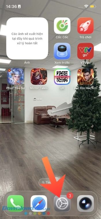 Mở ứng dụng Cài đặt trên iPhone