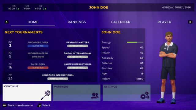 Tham gia các giải đấu lấy cảm hứng từ bộ môn cầu lông ngoài đời thực