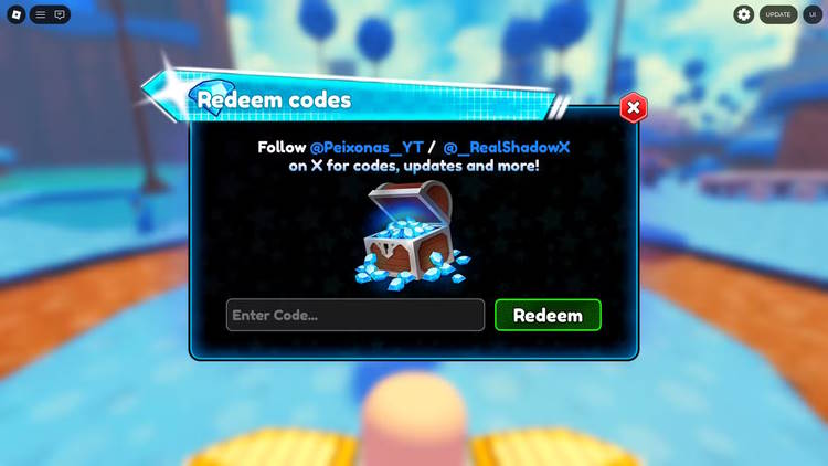 Màn hình đổi code Anime Celestial X