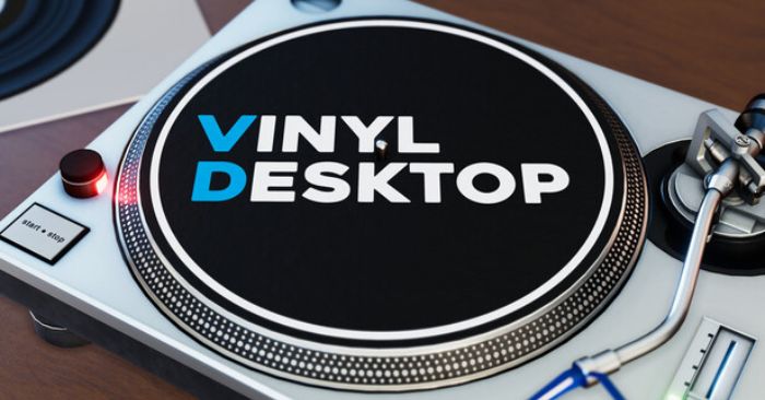 Vinyl DesktopNghe nhạc trên mô hình đĩa than