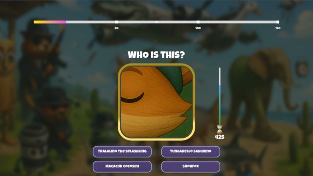 Chơi mini-game đoán nhân vật Brainrot và nhận thưởng