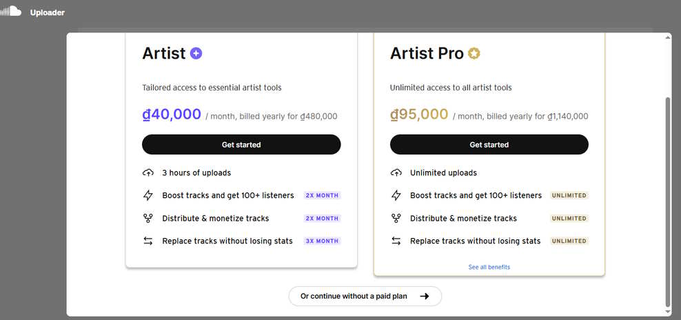 Đăng ký tài khoản SoundCloud