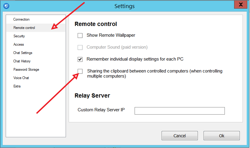 Tính năng chia sẻ clipboard của UltraViewer