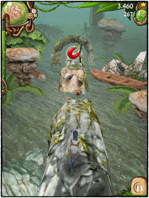 Nhân vật lao về phía trước không ngừng, né bẫy, vượt chướng ngại