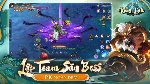 Lập team săn Boss, PK ngày đêm