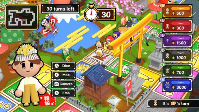 Sugoroku New Year's Party là board game thử vận may Năm Mới bằng cách thả xúc xắc