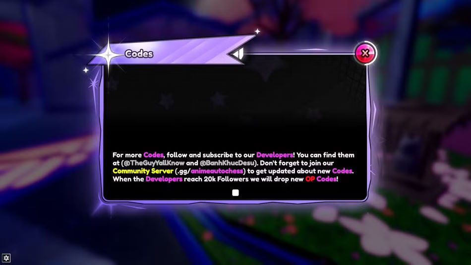 Hướng dẫn đổi code Anime Auto Chess