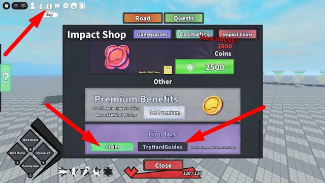 Cách đổi code Roblox Impact Arena khá đơn giản