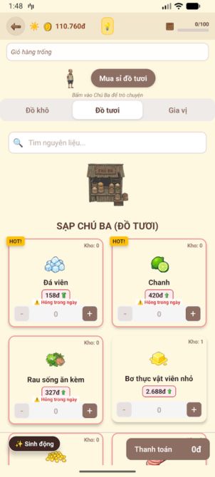 Tính năng đi chợ