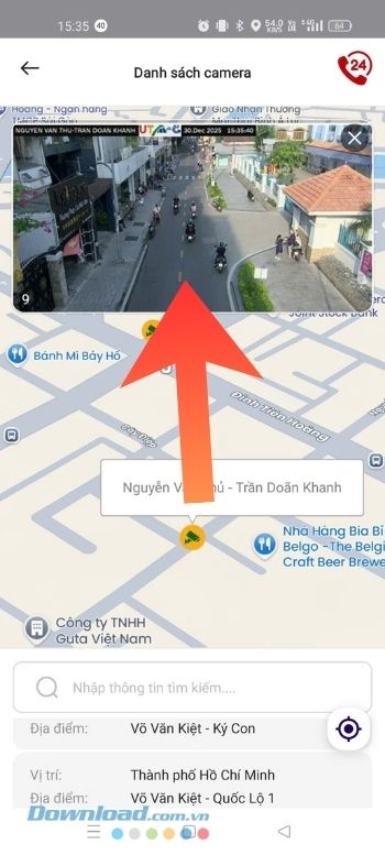 Theo dõi hình ảnh camera trên màn hình