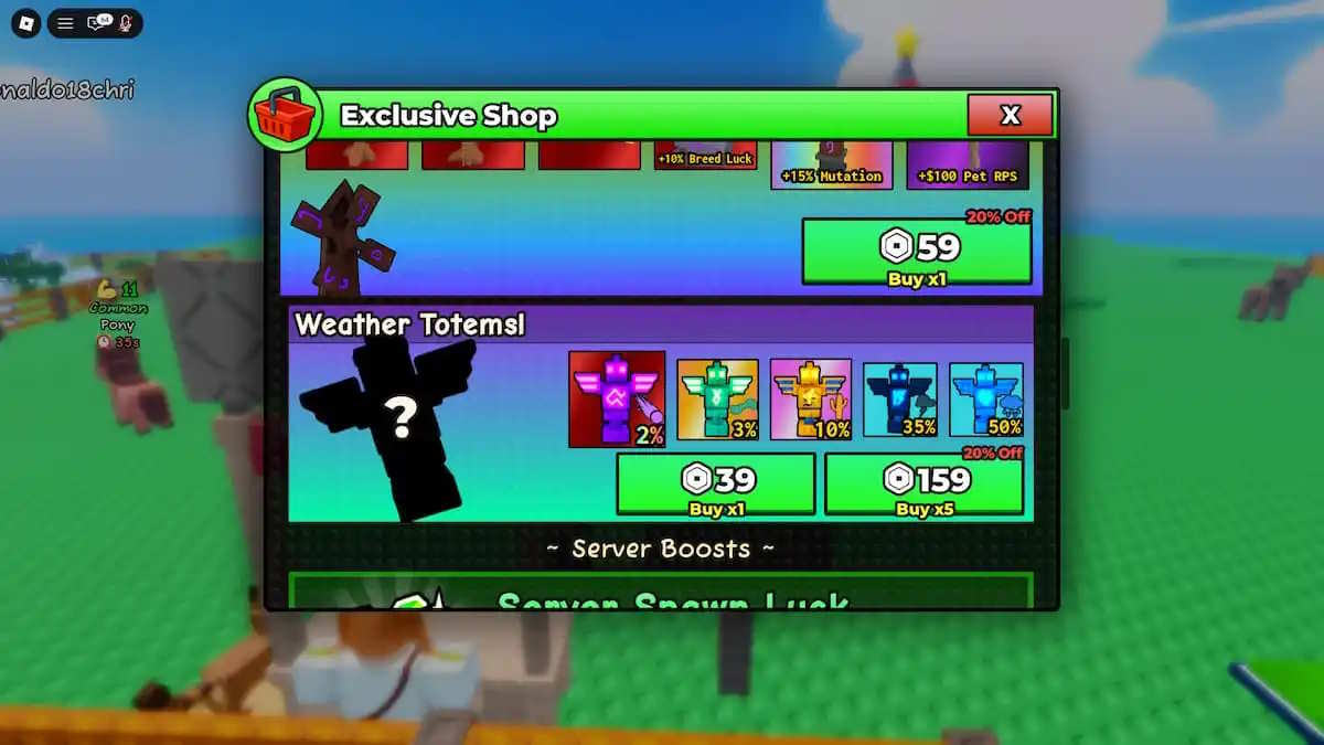 Cửa hàng độc quyền trong Catch and Tame