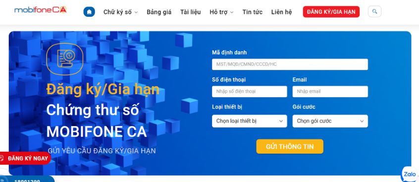 Đăng ký, gia hạn chứng thư số, chữ kỹ số đơn giản