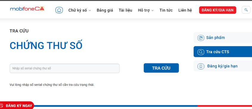 Tra cứu chữ ký số, chứng thư số nhanh chóng