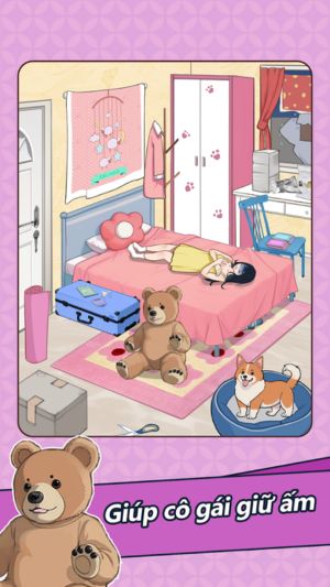 Giúp cô gái giữ ấm