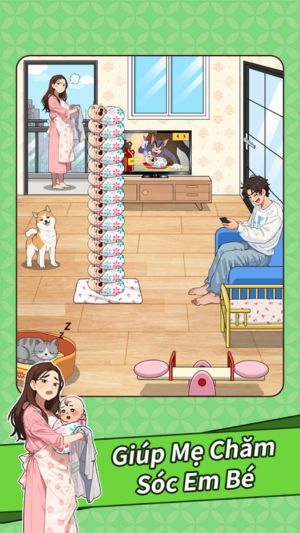 Giúp mẹ chăm sóc em bé