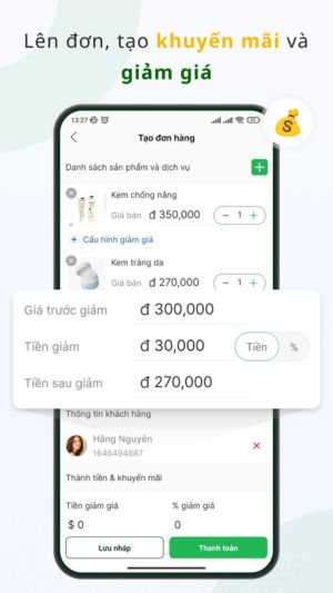 Lên đơn, tạo khuyến mãi 