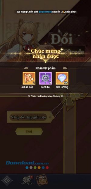 Chạm vào màn hình để nhận quà