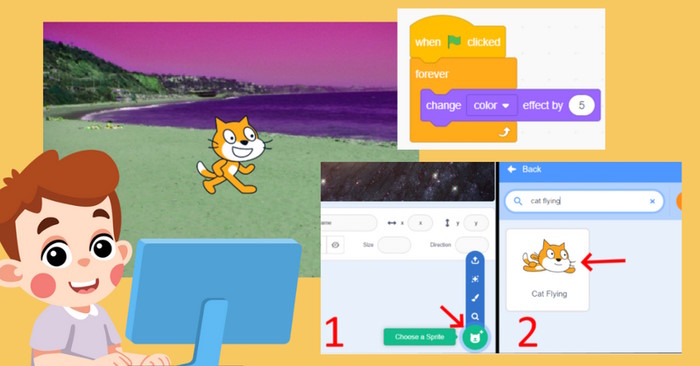 Những bài luyện tập lập trình thú vị trên Scratch dành cho học sinh lớp 2 - 5