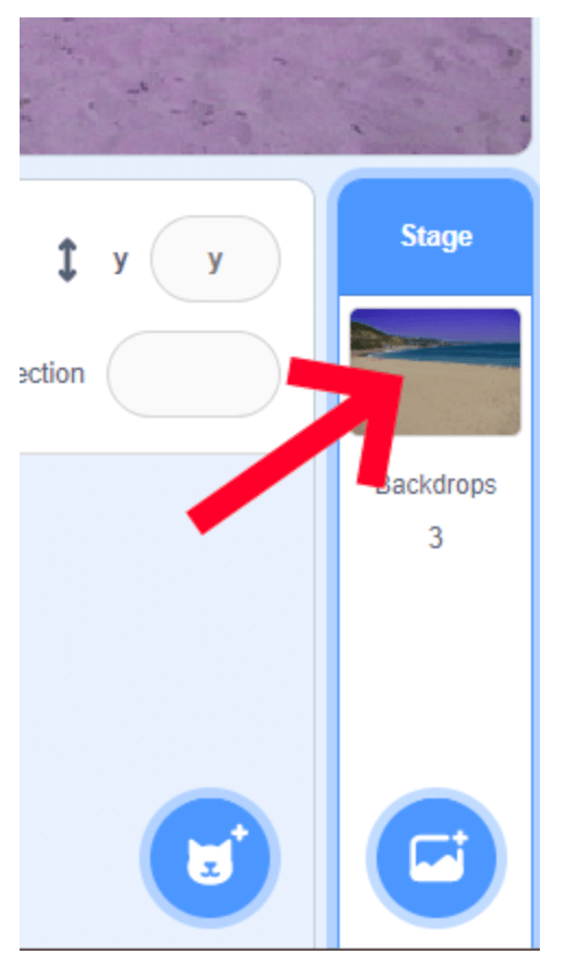 Thêm backdrop vào Stage