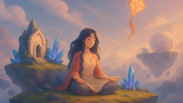 Mesoke là game phiêu lưu giải đố với hình ảnh cánh diều bay lượn trong thế giới nội tâm