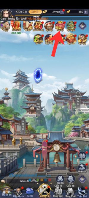 Chạm vào mục Phúc Lợi