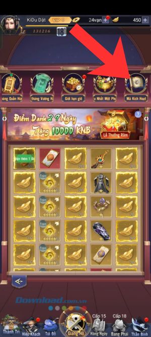 Nhấn vào mục Mã kích hoạt