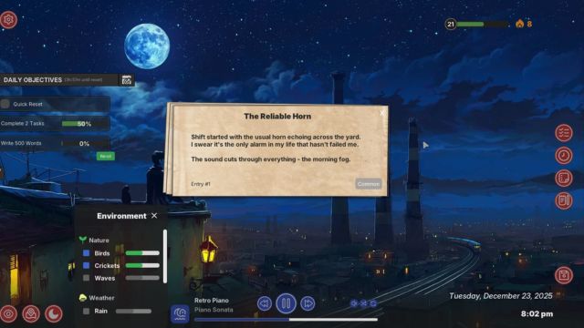 Tùy chỉnh nhạc Lofi và âm thanh nền để tạo không gian làm việc thư giãn