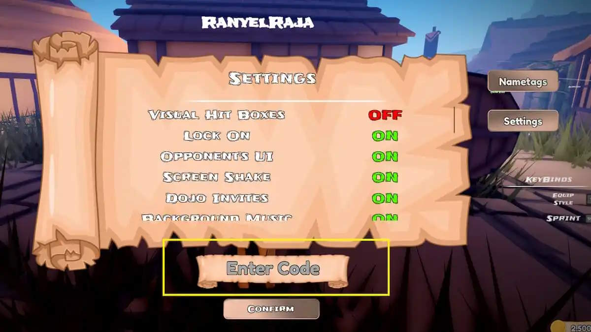 Màn hình đổi code Dojo X