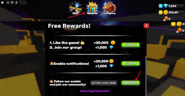 Hướng dẫn nhập code game Hypershot