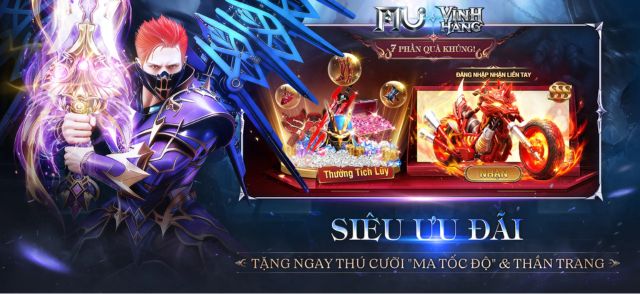 Tặng nagy thú cưỡi ma tốc độ, thần trang khi nạp lần đầu