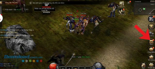 Nhấn vào mục Thư