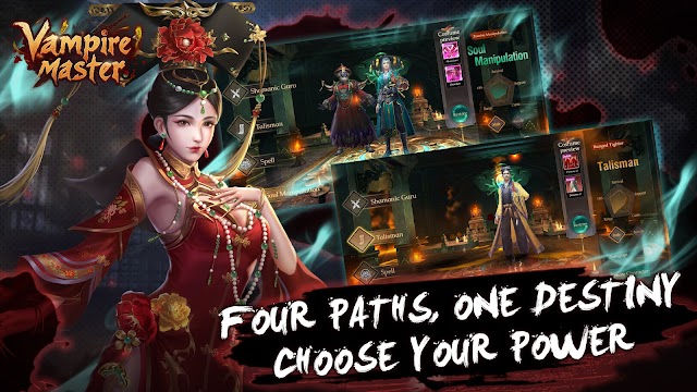Bốn con đường phát triển riêng, chọn con đường của bạn trong Vampire Master